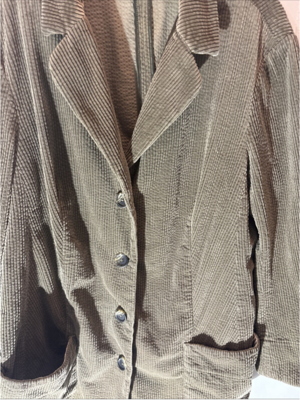 J. Jill Olive Green 100% Cotton Women's Jacket 2X 1138 - Picture 2 of 16